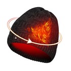 Heated Hat  Electric Winter Heated Beanie Hat W  7 4v Rechargeable Battery Black