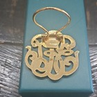 Gold Tone Metal Monogram Initial Scarf Clip Letters J D S Women s No Stone