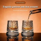Rotating Whiskey Glass  360  spinning Crystal Bourbon Small  Transparent