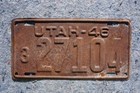 1946 Utah Truck License Plate