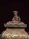 Fengshui Old Chinese Antique Copper Tuo Jin  lion Cover  Incense Burner