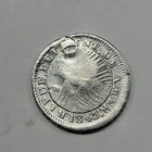 1845 Cr Costa Rica Silver 1 2 Real Lion Conterstamp Plugged See Pics Scarce  v65