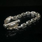 Vintage Indian Navajo Indigenous Antique Collection Tiger Silver Bracelet 360656