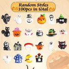 Halloween Resin Flatback Charms 100pcs Pumpkin Ghost Spider Embellishment Res   