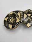 Vintage Art Nouveau Style Enamel Hair Clip Barrette Made In France 