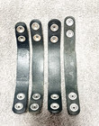 Vintage Black Leather Police Belt Keepers Set Of Four Duty Belt Straps - On Sale