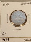 1938 Canada 5 Cents Coin