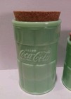 Tablecraft Jadeite Green Coca Cola Kitchen Canister Set 2 Tallest 7 