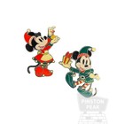 Disney Parks Christmas     Mickey   Minnie Holiday Elves 2 Pin Set