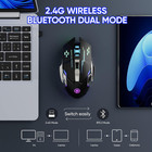 Wireless Gaming Mouse Bluetooth Mouse Rgb Rechargeable 2 4g Usb Cordless Compute