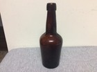 Antique C  A  King Pure Malt Beer Dark Amber Glass Bottle Boston  Mass 
