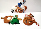 Vintage Burwood Lot Of 3 Sports Wall Hanging Football Baseball Basketball Plaque