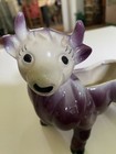 Vintage Planter Purple And Cream Colored Bull 5 5x6 Used Condition