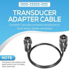7-pin Transducer To 9-pin Xsonic Sonar Adapter Cable For Lowrance 000-13313-001