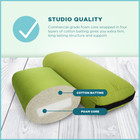 Natural Cotton Yoga Bolster - Studio Grade Cotton Batting Pillow - Made In Usa