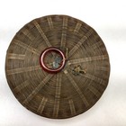Vintage Chinese Woven Basket Lidded Sewing Basket Wedding Gift Hand Woven