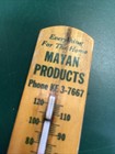 Vintage Mayan Products Wooden Thermometer Vita-var Paint Advertising Sign