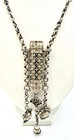 Antique Ornate Double Needle Holder Necklace - Long