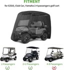 4 Passenger Golf Cart Cover For Yamaha Ezgo Club Car  Waterproof Enclosure