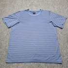 Vtg Patagonia Capilene Shirt Mens Large Blue Stripe Short Sleeve Made In Usa 90s