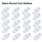 20pcs 46mm Coin Storage Box Clear Round Plastic Capsules Holder  W  5 Sizes Pads
