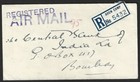 Aden Kgvi King George Vi 1950 Registered Cover To India