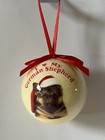 Dog Christmas Ball Ornament Sparkly Glitter - I  love  My German Shepherd