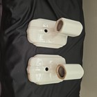 Vtg Pair Of Porcelain Sconce Light Pair Ceramic Wall Fixture Art Deco 