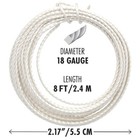 Non Tarnish Silver Plated Copper 18 Gauge Twisted Square Wrapping Wire 8 Feet 