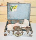 Vintage Chicago Roller Skates 5 1 2 Womens White Leather Pat 1939  78 Wheel case