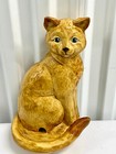 Vintage 1970s Mid Century Ceramic Cat Wall Planter Decor