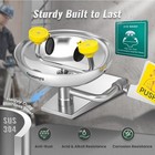 New Emergency Eye Wash Station Wall-mounted  Osha Approved   Stainless Steel