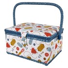 Large Sewing Basket Organizer Craft Storage Case W  Removable Tray Insert New