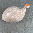 Hand Painted Ceramic Guinea Hen Unmarked 10    Tall