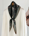 70  Cashmere 30  Silk Bandana Scarf Neckerchief Flower Print Shawl 140x43cm Wrap