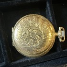 Philippe Monet Mechanical Full Hunter Pocket Watch 17 Jewels Arabic White pink