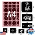Koogel 524 Pcs Henna Tattoo Stencil Kit 20 Sheets Henna Temporary Tattoo Stic