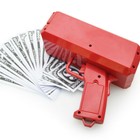 Cash Cannon Money Red Gun W 100pcs Replica Toy Bills Beach Party April Fool Game