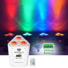  4  Rockville Rockwedge Led White Rgbwa uv Rechargeable Wireless Dmx Lights bag