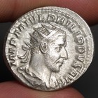Emperor Horseback Antoninianus 244ad Ancient Roman Empire Silver Coin Philip I