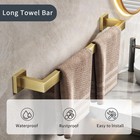 5 Pieces Bathroom Hardware Accessories Set 16inch Square 24  5pcs Nickel Golden