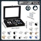 18 Pairs Cuff Links Set With Jewelry Case Men   s Tuxedo Shirt Studs Wedding Gift
