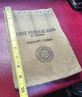 Vintage First National  Bank Of Waterloo Illinois Deposit Bag Fdic