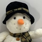 Russ Snowflake Plush Snowman 12  Super Soft W Hat   Scarf   Carrot Nose Read