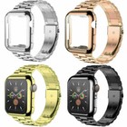 Metal Strap Iwatch Band tpu Case For Apple Watch Series 7 41 45mm 6 Se 5 4 3 2 1