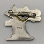 Vintage Vucko Wolf Mascot Skiing 1984 Winter Olympics Ski Pin Ozeha Rare