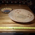 Lot Of 2 Vintage Native American Indian African   Handwoven Coil Basket 