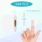 500 Pcs Clear Retail Package Seals 1 5inch Round Circle Wafer Seal Sticker