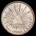  Rep  blica Mexicana Un Peso  27 01 Gramosg  1898 Culiacan Am Km-409 Xf