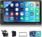7  Hd Touch Screen Car Stereo With Bluetooth   Backup Camera - Double Din